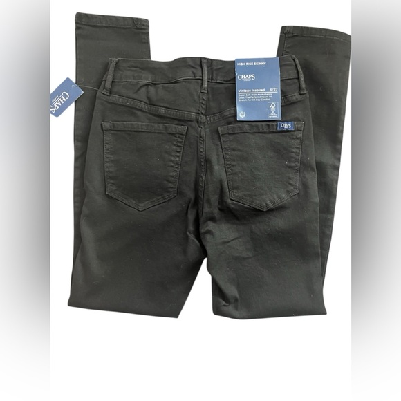 Chaps Women’s Black Jeans High Rise Skinny, 4/27 - Picture 3 of 3